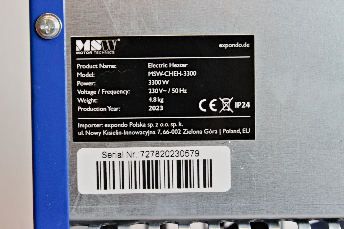 MSW Heizlüfter Elektroheizer mit Kühlfunktion MSW-CHEH-3300