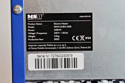 MSW Heizlüfter Elektroheizer mit Kühlfunktion MSW-CHEH-3300
